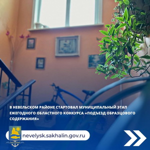 В Невельском районе стартовал муниципальный этап ежегодного областного конкурса &quot;Подъезд образцового содержания&quot;.