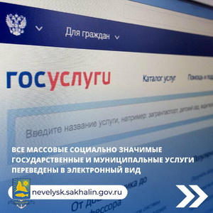 Все массовые социально значимые государственные и муниципальные услуги переведены в электронный вид.