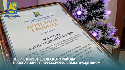 Энергетиков Невельского района поздравили с профессиональным праздником.